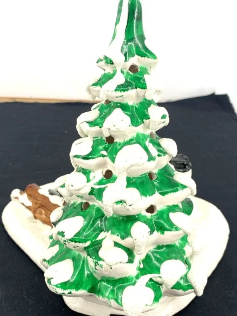 Dept 56 Snow Village Skating Pond Snow Man 50172 1982-84 Ceramic